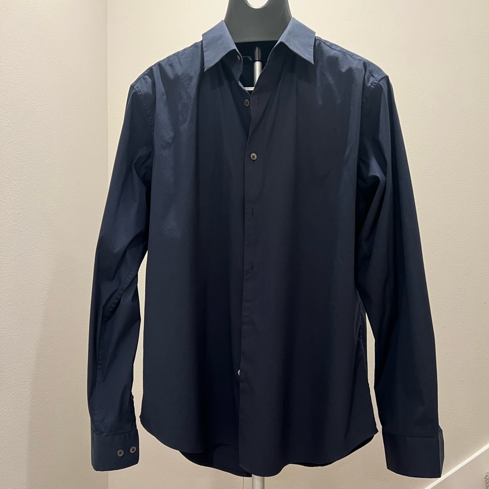 Theory Navy Blue Men’s Shirt Size XL